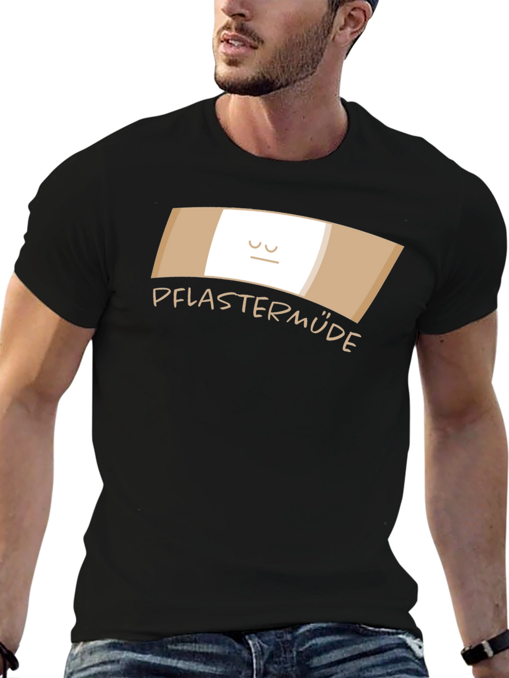 Pflastermude Cartoon Bandage Graphic T-Shirt