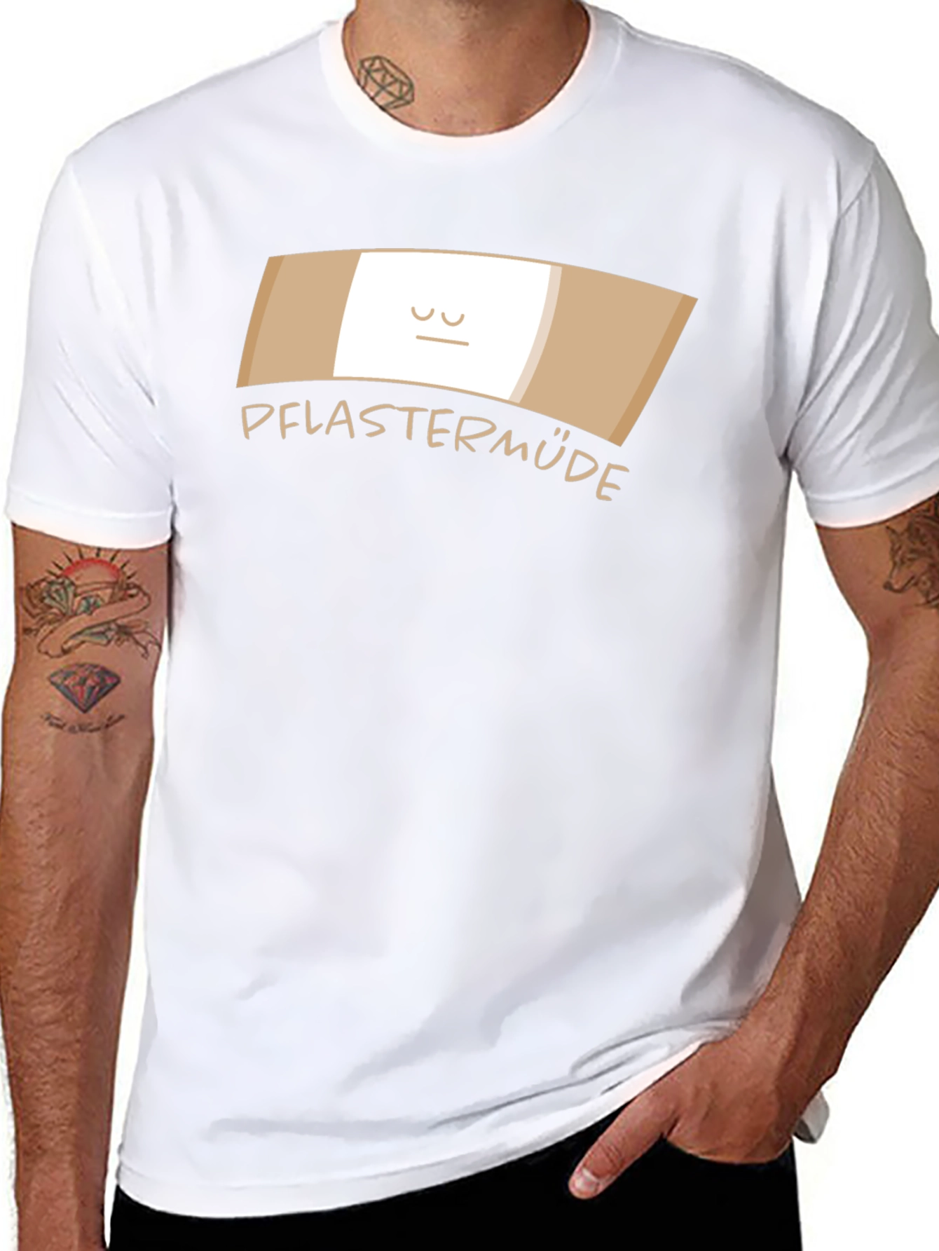 Pflastermude Cartoon Bandage Graphic T-Shirt