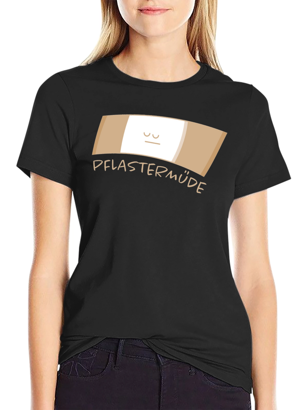 Pflastermude Cartoon Bandage Graphic T-Shirt