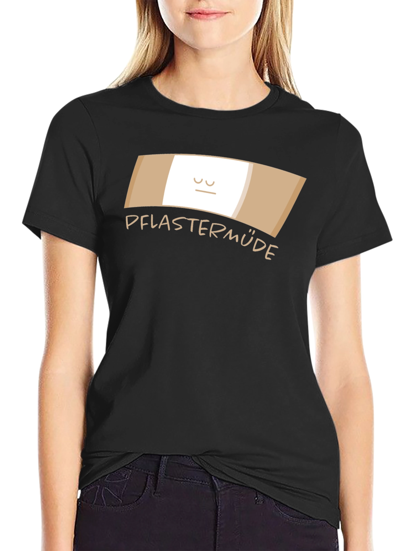 Pflastermude Cartoon Bandage Graphic T-Shirt