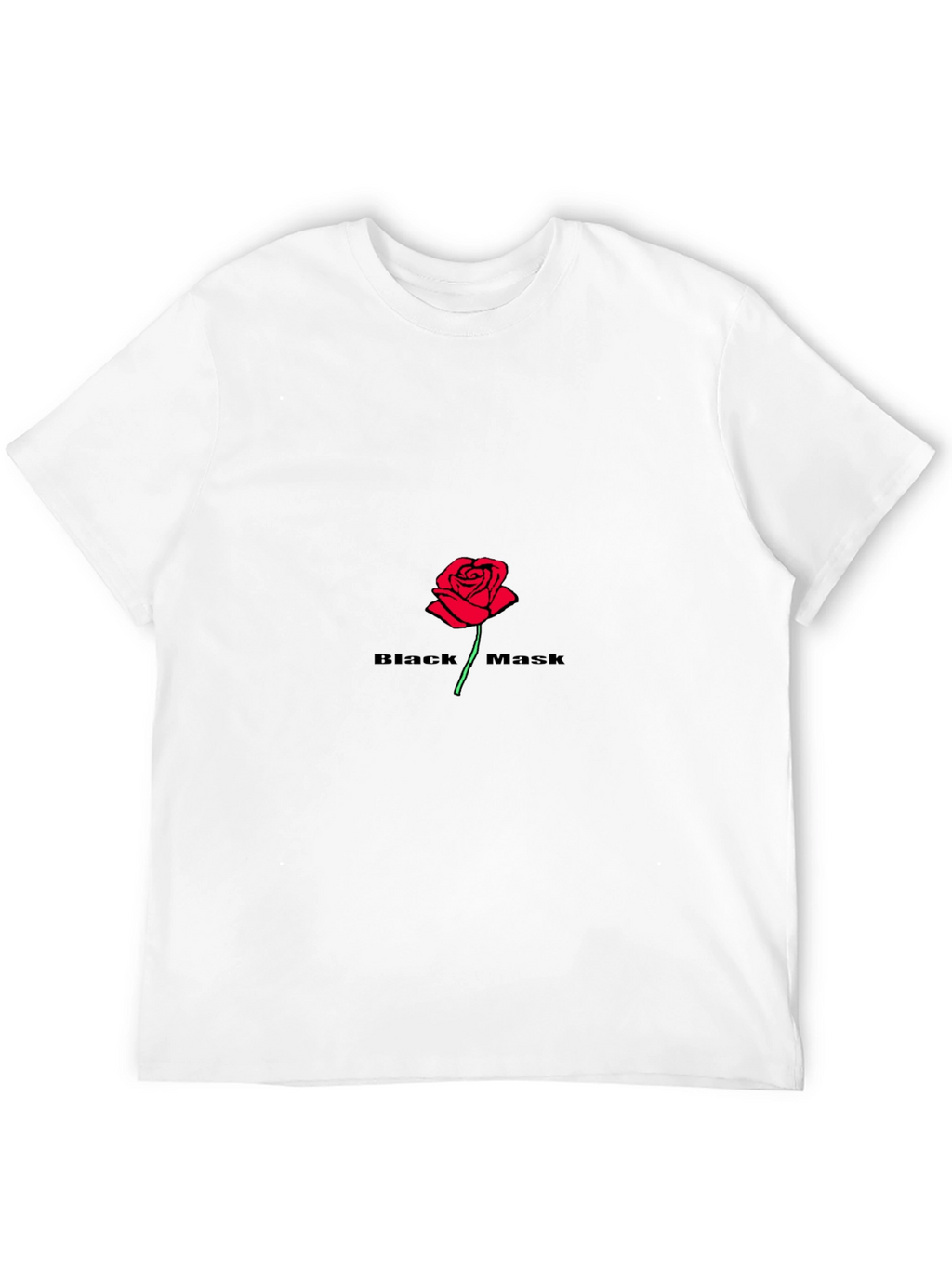 Black Mask Rose Graphic T-Shirt