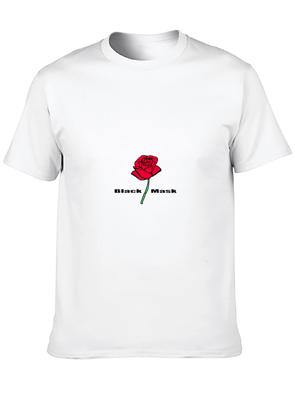 Black Mask Rose Graphic T-Shirt