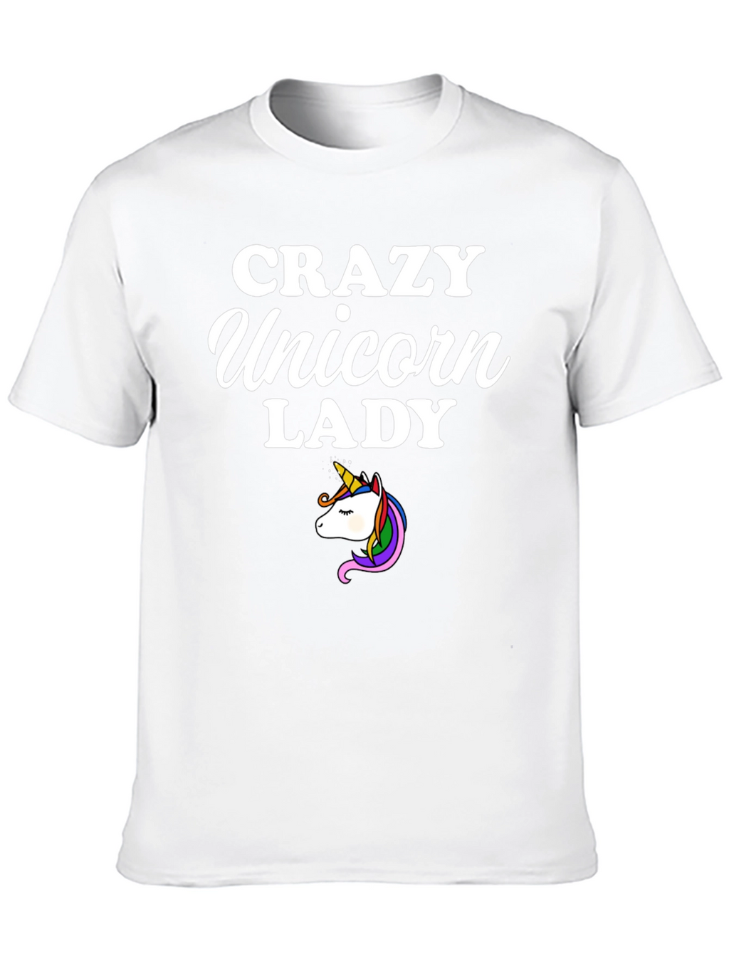 Crazy Unicorn Lady Black T-Shirt