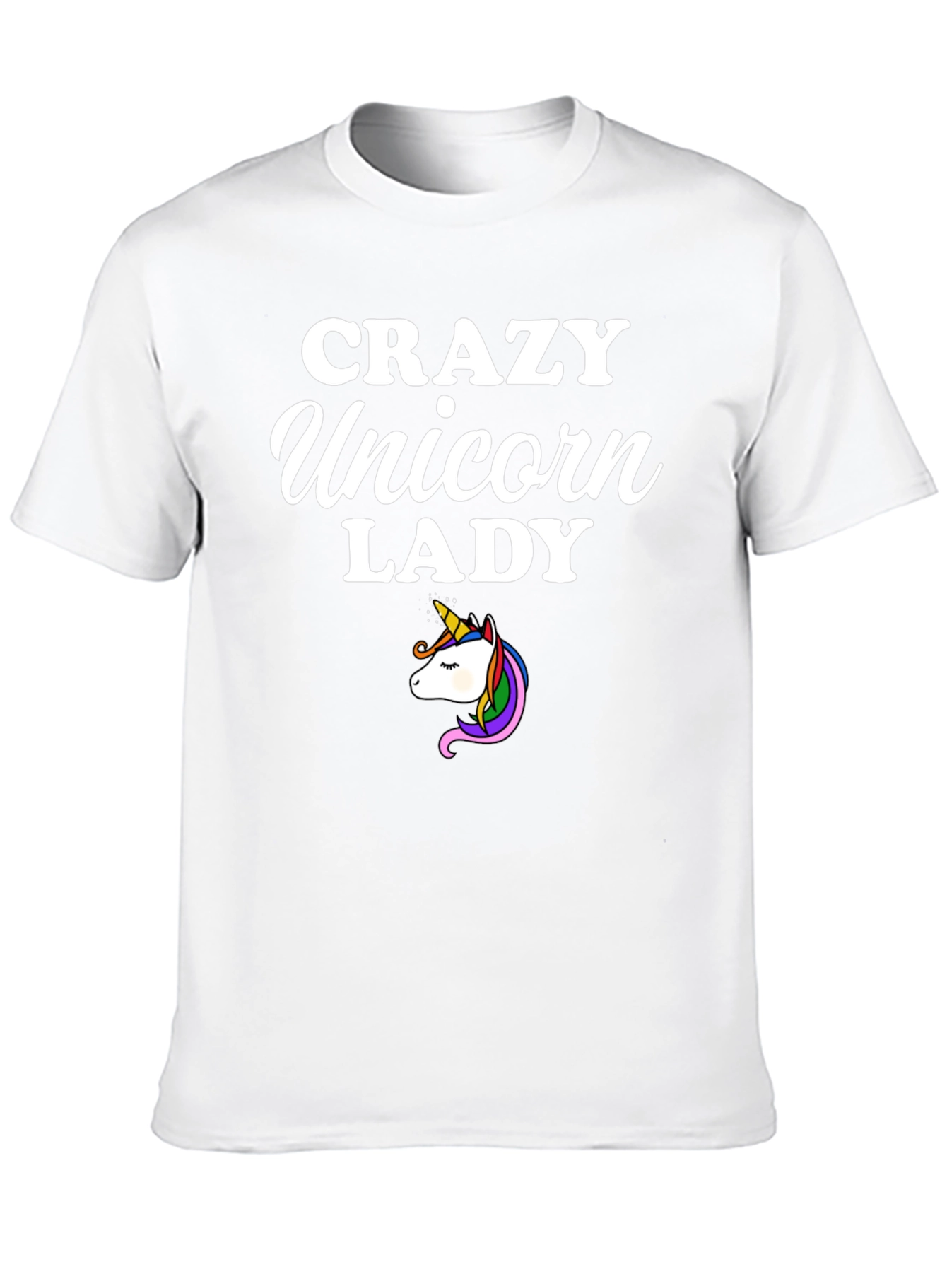 Crazy Unicorn Lady Black T-Shirt