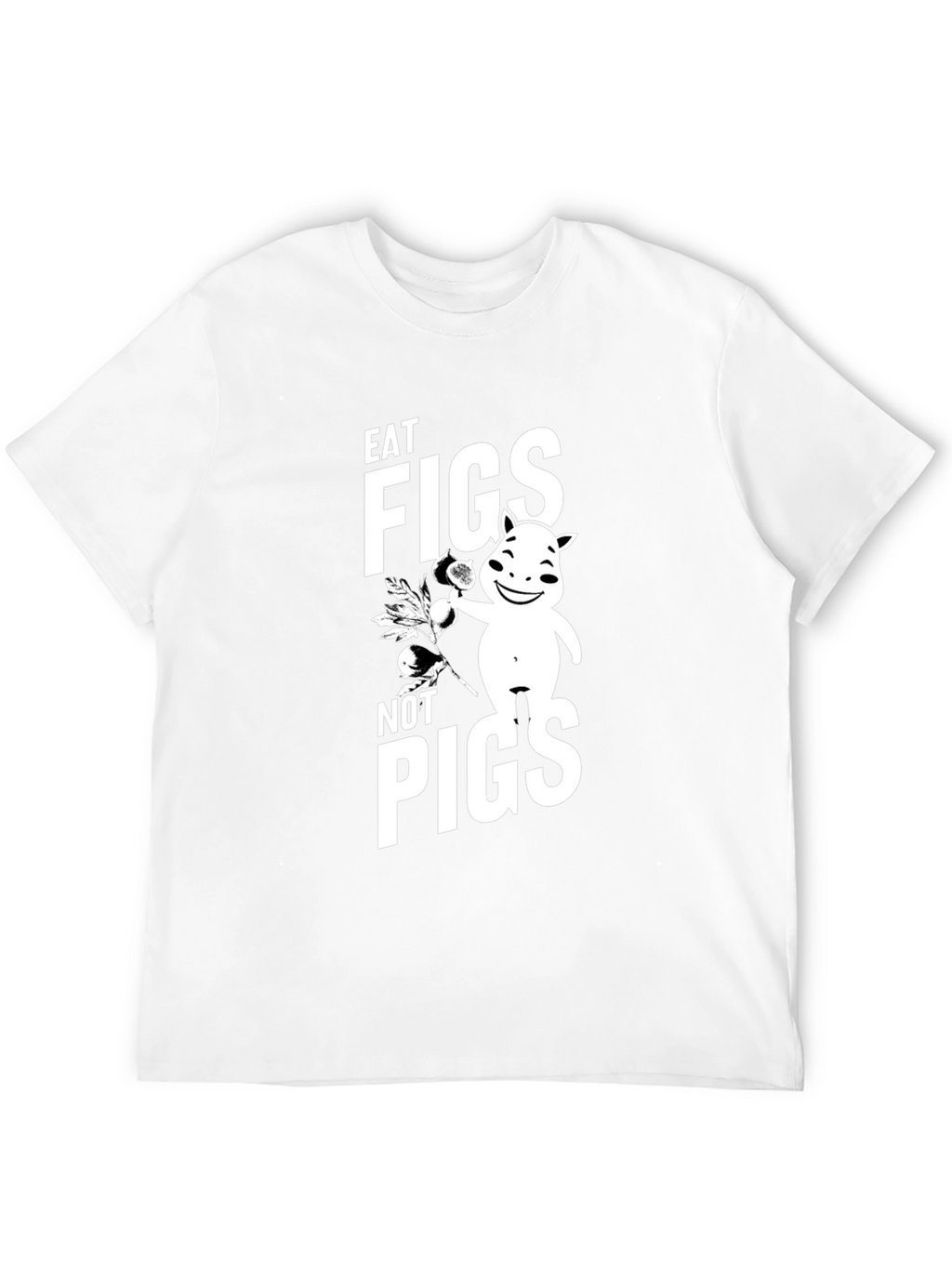 Eat Figs Not Pigs Graphic T-Shirt Vegan Tee