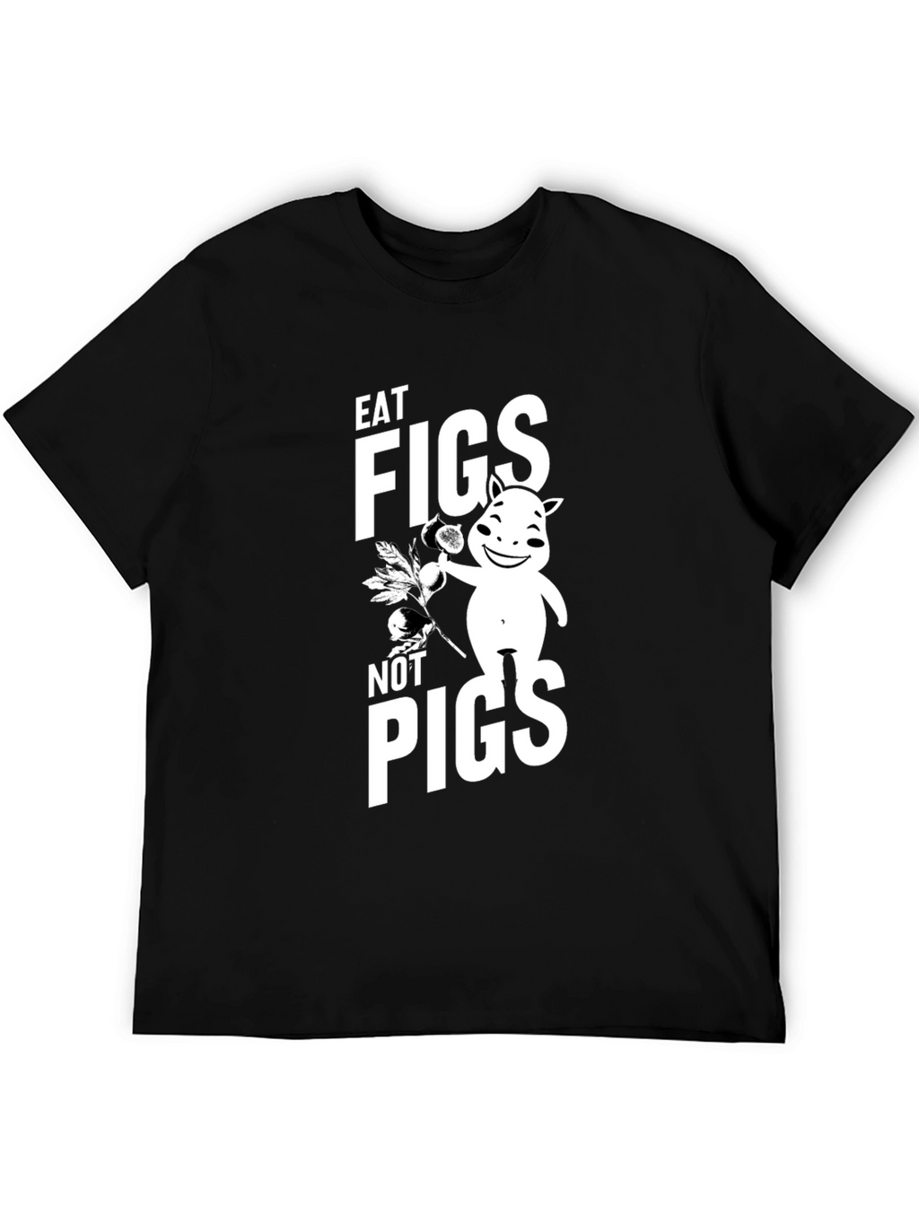 Eat Figs Not Pigs Graphic T-Shirt Vegan Tee