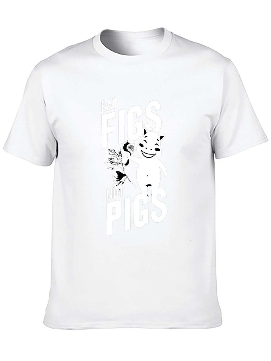 Eat Figs Not Pigs Graphic T-Shirt Vegan Tee