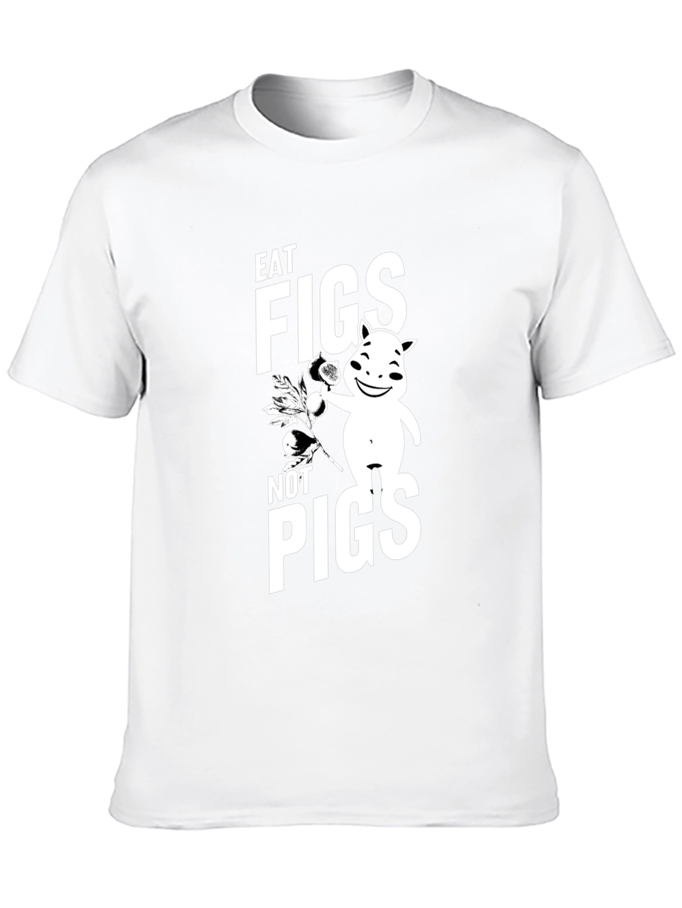 Eat Figs Not Pigs Graphic T-Shirt Vegan Tee